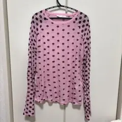 ZARA ピンク ドット柄 長袖Tシャツ