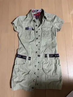 tommy girl ベージュ 半袖ワンピースsサイズ