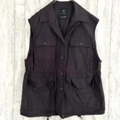 ダブルクローゼット オープンカラーミリタリーベスト 【F】 レイヤード ドロスト