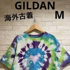 海外古着　ギルダン　GILDAN メンズ　半袖Tシャツ　タイダイ　サイズM
