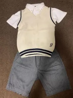 COMME CA ISM キッズ服 半袖ポロシャツとショートパンツ 90センチ