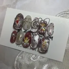 【No.492】現品限り ネイルチップ 天使 薔薇 月 リボン ハート