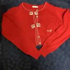 milk ハート刺繍 レッドカーディガン 長袖のサムネイル