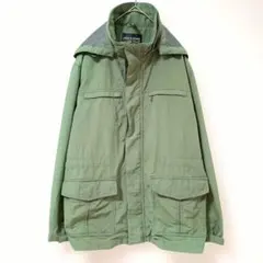 ライルアンドスコット　 カーキ ナイロンジャケット　フー・ポケット付き　L