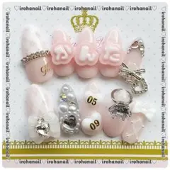 ネイルチップ オーダー受付中 量産型 ワンホン ピンク ちゅるん y2k 推し活