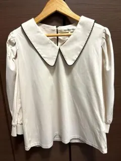 STRAWBERRY-FIELDS 7分袖ベージュカットソー