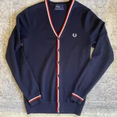 FRED PERRY ネイビー カーディガン XS