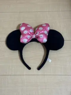 ディズニーカチューシャ ミニーちゃん ピンクスパンコール