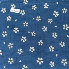 青花柄綿生地 109x60