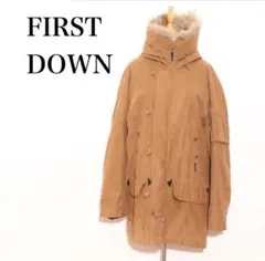 ★美品★ FIRST DOWN ファーストダウン フェイクファーフード コート