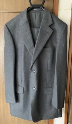 グレー ストライプ スーツジャケット 2ボタン