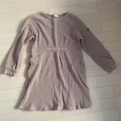 ブランシェス　ピンクベージュ 長袖ワンピース