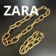 ZARA アクセサリー　ネックレス ブレスレット セット ゴールドカラーのサムネイル