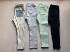ユニクロ　リブ　レギンス　パンツ　ズボン 110 4色セット