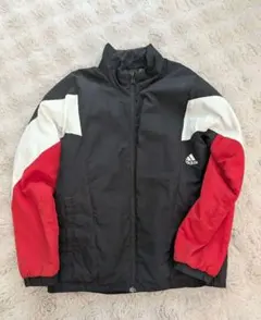 adidas 中綿ジャケット　ブラック/レッド/ホワイト　キッズ 160