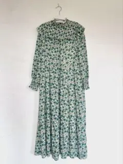 【jillstuart】フラワープリント ロング丈ワンピース