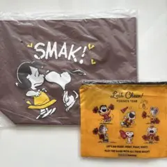 スヌーピー トートバッグ(茶)&ポーチセット