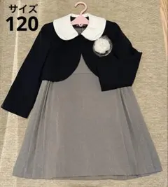 【超美品】卒園入学プリーツワンピースコサージュ付き120