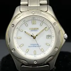 CITIZEN シチズン アテッサ 腕時計 メンズ 稼働品 ホワイト37mm