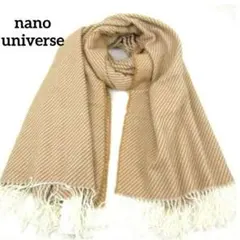 1-1【ナノユニバース】◎新品◎斜めストライプ柄ストール マフラー
