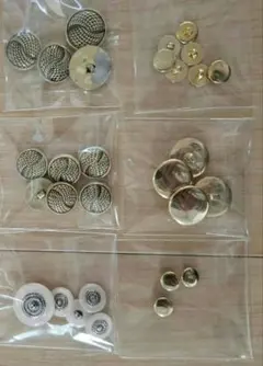 ゴールドボタン、デザインボタンまとめ売り