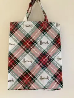 Harrods チェック柄 トートバッグ　サブバッグ