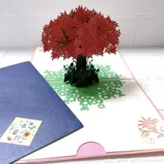 ポップアップフラワーカード 3D ツツジ ポップアップ グリーティングカード