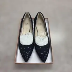 Bridget Birkin ビジューパンプス ネイビー 24cmのサムネイル