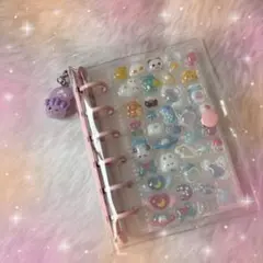 A7 リフィル付きシール帳ピンク　クリアバインダー＋リフィル　平成