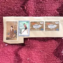 使用済み★切手4枚セット★横山大観★東京オリンピック★国体