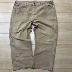 Dickies ペインターパンツ ダック素材 フェード感◎90sブラウンw44