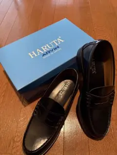 HARUTA 黒 レザー ローファー　26.5cm
