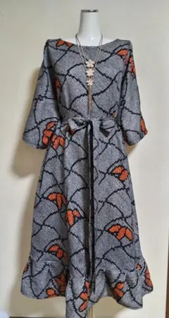 1336着物リメイクチュニック&ロングワンピース