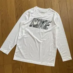 NIKE Dri-FIT 長袖 ロンT ホワイト S 140のサムネイル