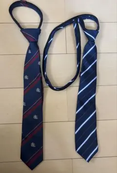 なんちゃって制服　ネクタイセット ネイビー ストライプ