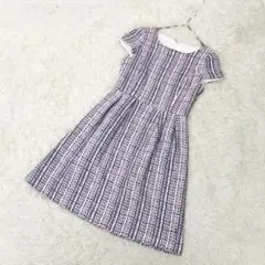 LAISSE PASSE レッセパッセ ワンピース ツイード M ひざ丈 総柄