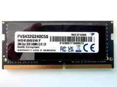 【1年保証】Patriot DDR4-2400 32GB SODIMM #193 1年保証】Patriot DDR4-2400 32GB SODIMM #193 - メルカリ