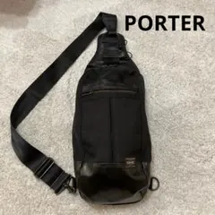 【PORTER/ポーター】HEAT ヒート スリングショルダー ボディバッグ 黒