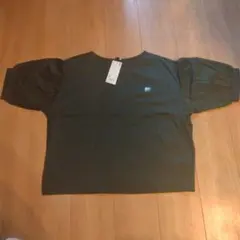 ユニクロ　五分袖Ｔシャツ ダークグリーン