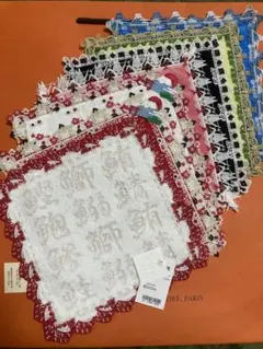 【新品未使用】近沢レース　タオルハンカチ　和レース7枚セット