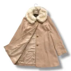 CECIL Mc BEE フェイクファー　コート Mサイズ　ベージュ　レディース