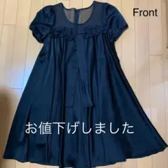 ワンピース　フォーマル　パーティードレス　ネイビー