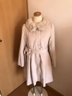 美品　イング　ラビットファー付き　ロングコート