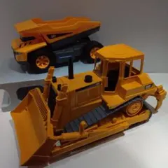 덤프 불도저 2대 세트 미니카 트럭 Caterpillar
