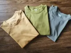 UNIQLO　U　クルーネックTシャツセット　S　イエロー　グリーン　カーキ
