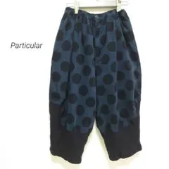 パルティクラール 日本製 ドットコーデュロイ×縮絨ウール サルエルパンツ 個性的
