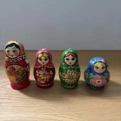 ロシア民芸品　マトリョーシカ 4セット