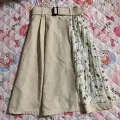 INGNI横花柄斜めカットスカート