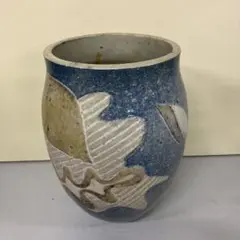 C-壁 昭和レトロ 陶器製 飾り壺 壺 花瓶 花入れ 花立て 花生け 花器
