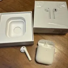 【中古】片耳なし　AirPods本体 ホワイト 充電ケース付き